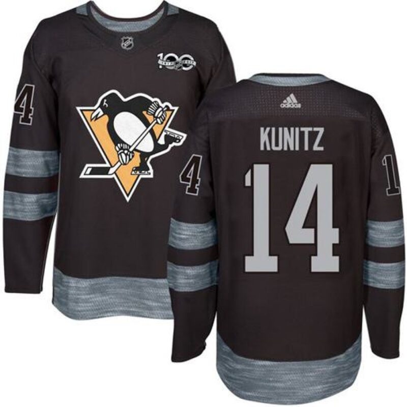 6861b1b999597_1 Penguins #14 Chris Kunitz Black 1917-2017 100th Anniversary Stitched NHL Jersey