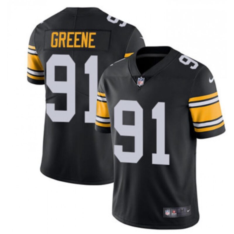 6861b1d5aed94_1 Men's Pittsburgh Steelers #91 Kevin Greene Black Vapor Untouchable Limited Stitched Jersey