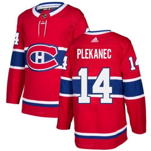 6861b1d671caa_1 Men's Montreal Canadiens #14 Tomas Plekanec Red Stitched NHL Jersey