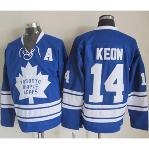 6861b201cbe13_1 Maple Leafs #14 Dave Keon Blue CCM Throwback Third Stitched NHL Jersey
