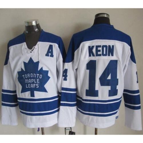 6861b20b8328a_1 Maple Leafs #14 Dave Keon White CCM Throwback Third Stitched NHL Jersey