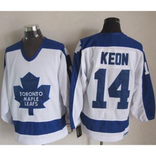 6861b20ebe899_1 Maple Leafs #14 Dave Keon White/Blue CCM Throwback Stitched NHL Jersey