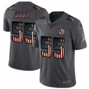6861b2140d130_1 Men's Pittsburgh Steelers #55 Devin Bush Grey 2019 Salute To Service USA Flag Fashion Limited Stitched NFL Jersey