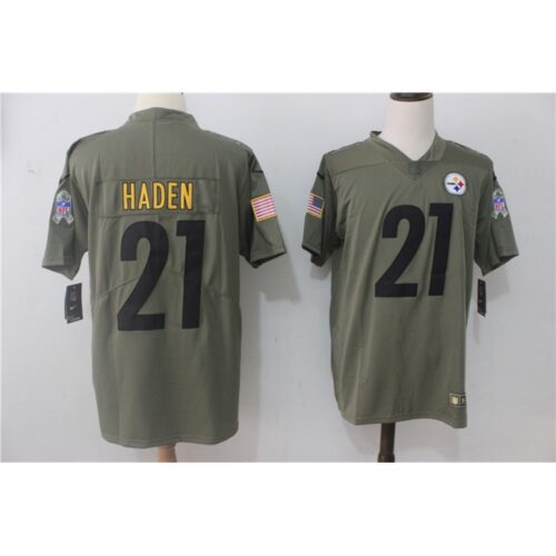 6861b22c74ce1_1 Men's Pittsburgh Steelers #21 Joe Haden Olive Salute To Service Limited Stitched NFL Jersey