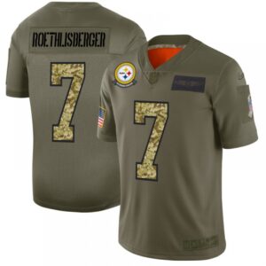 6861b2599fda6_1 Men's Pittsburgh Steelers #7 Ben Roethlisberger 2019 Olive/Camo Salute To Service Limited Stitched NFL Jersey