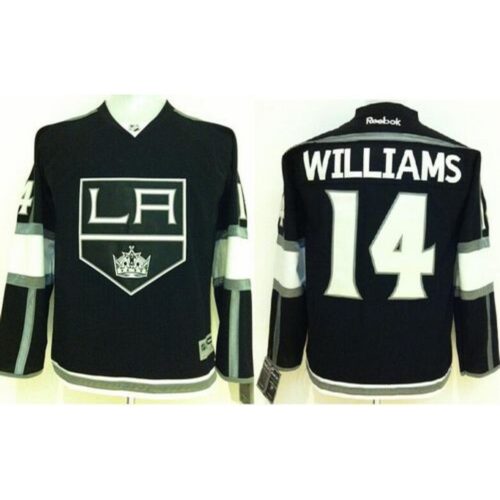 6861b27b7192d_1 Kings #14 Justin Williams Black Home Stitched Youth NHL Jersey