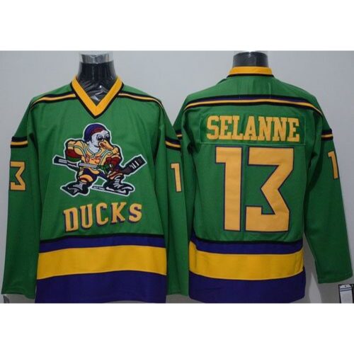 6861b28475ee2_1 Ducks #13 Teemu Selanne Green CCM Throwback Stitched NHL Jersey