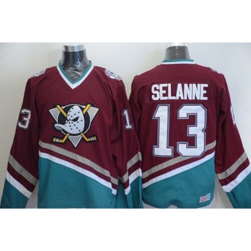 6861b28798ca3_1 Ducks #13 Teemu Selanne Red CCM Throwback Stitched NHL Jersey