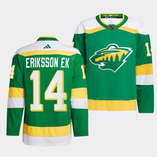 6861b2aa1b5da_1 Men's Minnesota Wild #14 Joel Eriksson Ek Green 2022-23 Reverse Retro Stitched Jersey