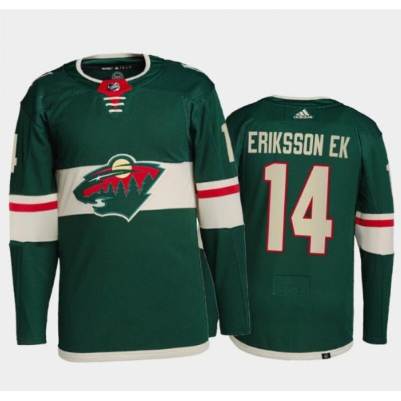 6861b2ad4b35f_1 Men's Minnesota Wild #14 Joel Eriksson Ek Green Stitched Jersey