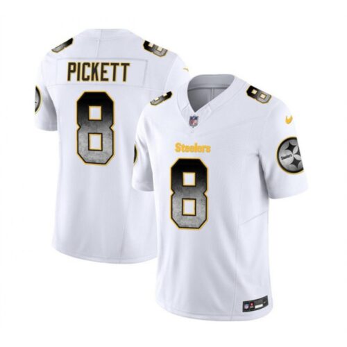 6861b2ae82e93_1 Men's Pittsburgh Steelers #8 Kenny Pickett White 2023 F.U.S.E. Smoke Vapor Untouchable Limited Stitched Jersey
