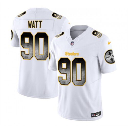6861b2b4ac6cf_1 Men's Pittsburgh Steelers #90 T.J. Watt White 2023 F.U.S.E. Smoke Vapor Untouchable Limited Stitched Jersey