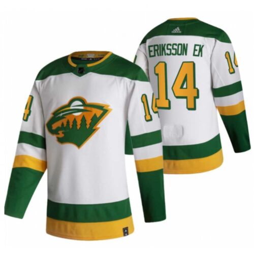 6861b2b752def_1 Men's Minnesota Wild #14 Joel Eriksson Ek 2021 White Reverse Retro Stitched Jersey