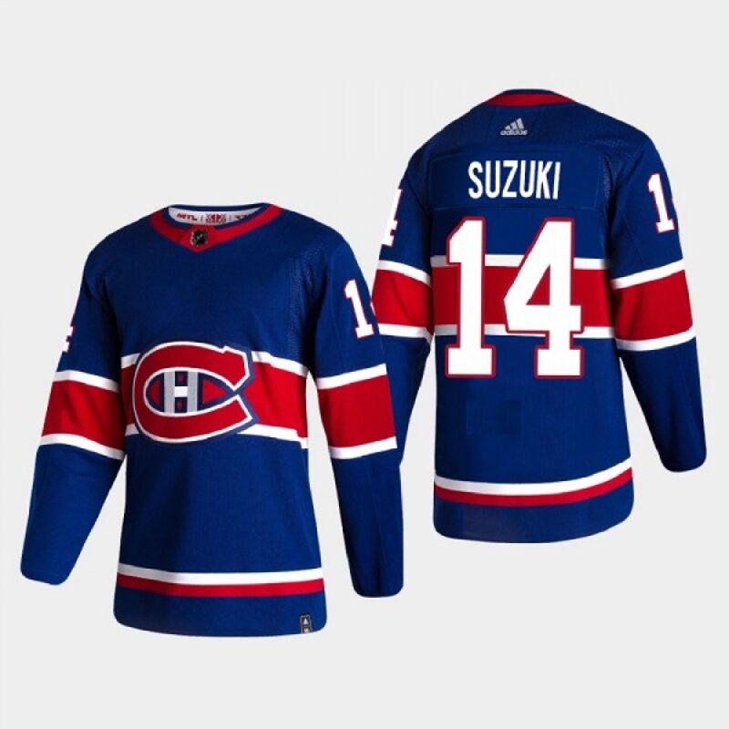 6861b2d134758_1 Men's Montreal Canadiens #14 Nick Suzuki Blue Stitched Jersey