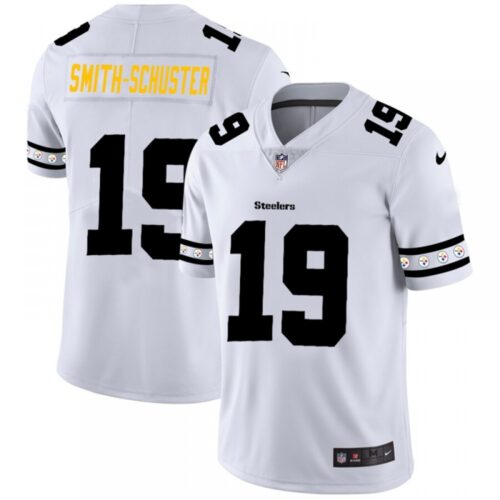6861b2dec7cea_1 Men's Pittsburgh Steelers #19 JuJu Smith-Schuster White 2019 Team Logo Cool Edition Stitched NFL Jersey