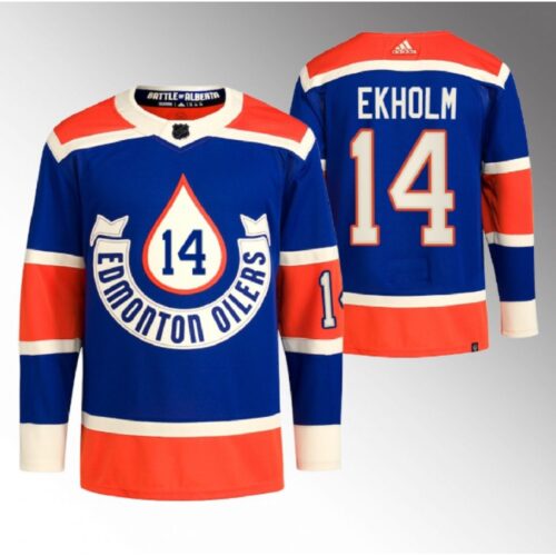 6861b2e0327a1_1 Men's Edmonton Oilers #14 Mattias Ekholm 2023 Royal Heritage Classic Primegreen Stitched Jersey