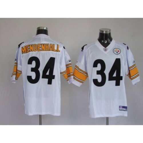 6861b2e4b3a55_1 Steelers #34 Rashard Mendenhall White Stitched Youth NFL Jersey