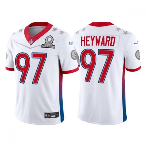 6861b2ede24ef_1 Men's Pittsburgh Steelers #97 Cameron Heyward 2022 White Pro Bowl Stitched Jersey