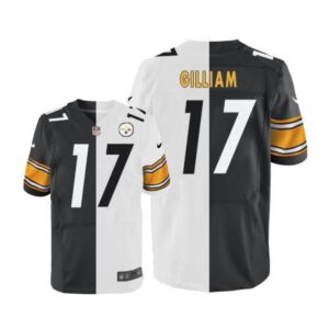 6861b2ffa71cd_1 Steelers #17 Joe Gilliam White/Black Men's Stitched NFL Elite Split Jersey