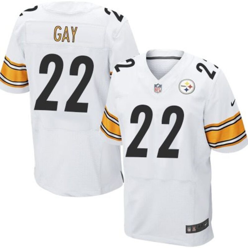 6861b30280e2f_1 Steelers #22 William Gay White Men's Stitched NFL Elite Jersey