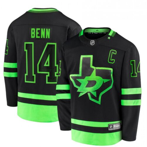 6861b321ca6d8_1 Men's Dallas Stars #14 Jamie Benn Black 2020/21 Alternate Premier Breakaway Stitched Jersey