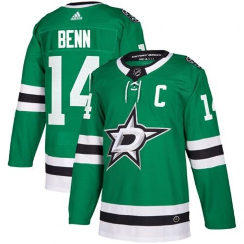 6861b32b93b1e_1 Men's Dallas Stars #14 Jamie Benn Green Stitched NHL Jersey