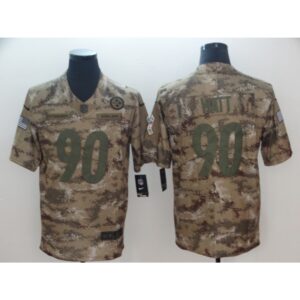 6861b34b06104_1 Men's Pittsburgh Steelers #90 T. J. Watt 2018 Camo Salute to Service Limited Stitched NFL Jersey