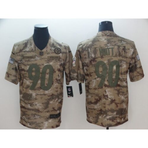 6861b34b06104_1 Men's Pittsburgh Steelers #90 T. J. Watt 2018 Camo Salute to Service Limited Stitched NFL Jersey