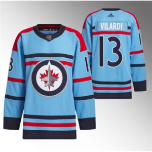 6861b34b20a30_1 Men's Winnipeg Jets #13 Gabriel Vilardi Light Blue Anniversary Primegreen Stitched Jersey