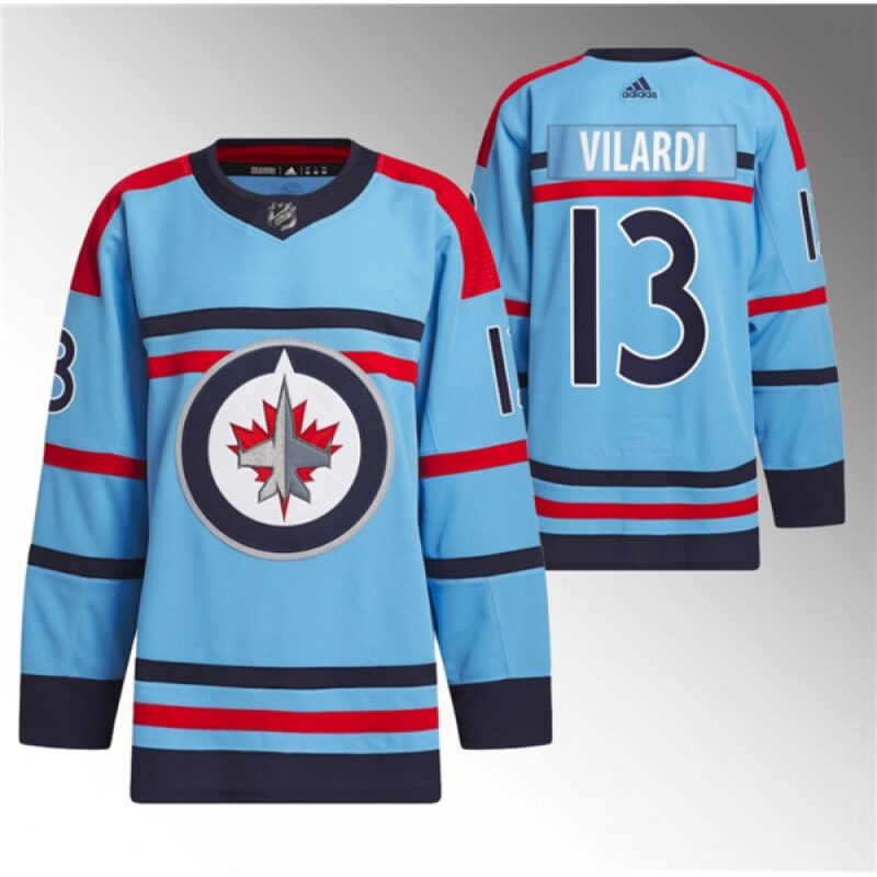 6861b34b20a30_1 Men's Winnipeg Jets #13 Gabriel Vilardi Light Blue Anniversary Primegreen Stitched Jersey
