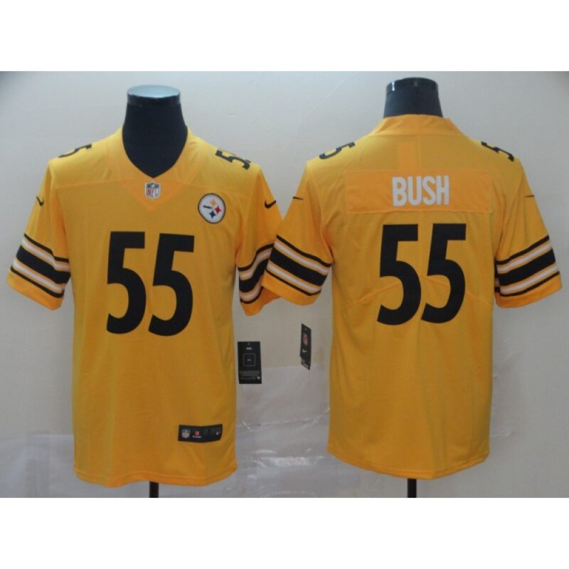 6861b37296a2b_1 Men's Pittsburgh Steelers #55 Devin Bush Gold Inverted Legend Stitched NFL Jersey
