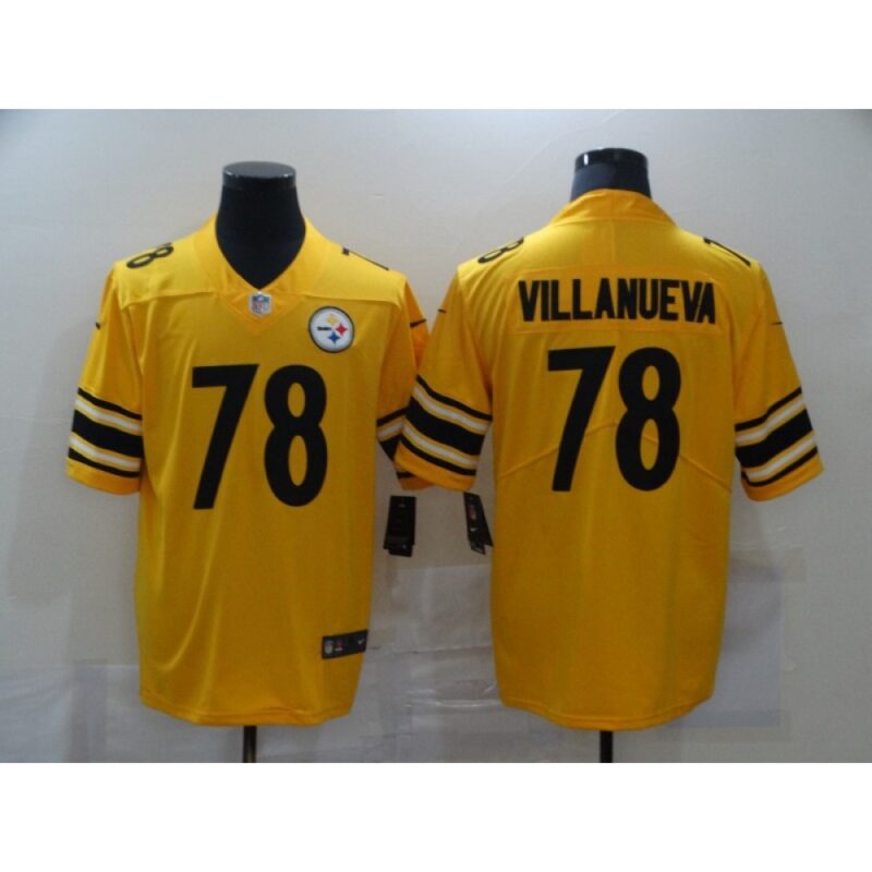 6861b3789220e_1 Men's Pittsburgh Steelers #78 Alejandro Villanueva Gold Inverted Legend Limited Stitched Jersey