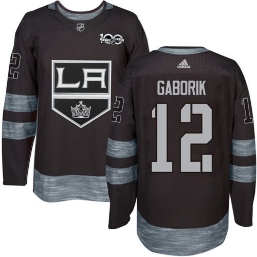 6861b37a3f9c4_1 Kings #12 Marian Gaborik Black 1917-2017 100th Anniversary Stitched NHL Jersey