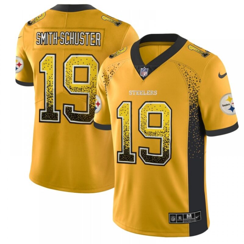 6861b37e88323_1 Men's Pittsburgh Steelers #19 JuJu Smith-Schuster Gold 2018 Drift Fashion Color Rush Limited Stitched NFL Jersey