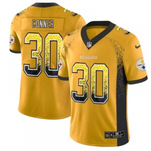 6861b381821b1_1 Men's Pittsburgh Steelers #30 James Conner Gold 2018 Drift Fashion Color Rush Limited Stitched NFL Jersey