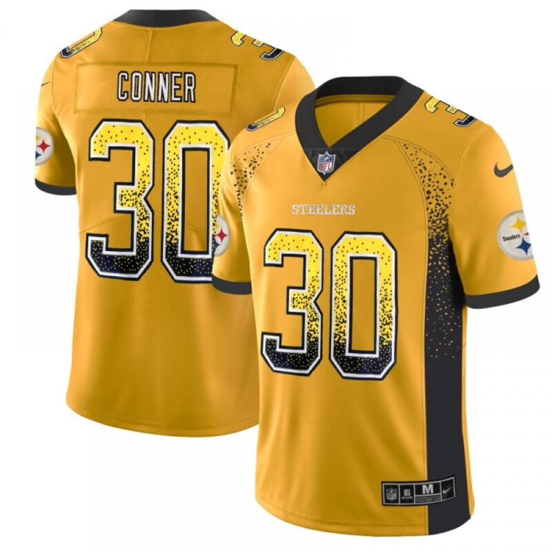 6861b381821b1_1 Men's Pittsburgh Steelers #30 James Conner Gold 2018 Drift Fashion Color Rush Limited Stitched NFL Jersey