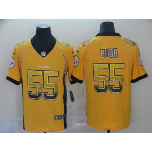 6861b384c1e5f_1 Men's Pittsburgh Steelers #55 Devin Bush Gold Drift Fashion Color Rush Limited Stitched NFL Jersey