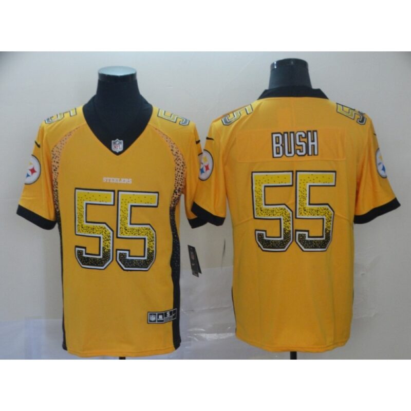 6861b384c1e5f_1 Men's Pittsburgh Steelers #55 Devin Bush Gold Drift Fashion Color Rush Limited Stitched NFL Jersey