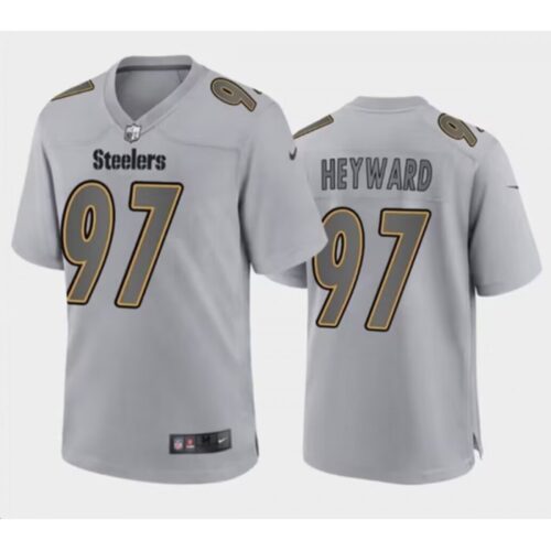 6861b387c6b66_1 Men's Pittsburgh Steelers #97 Cameron Heyward Gray Atmosphere Fashion Stitched Jersey