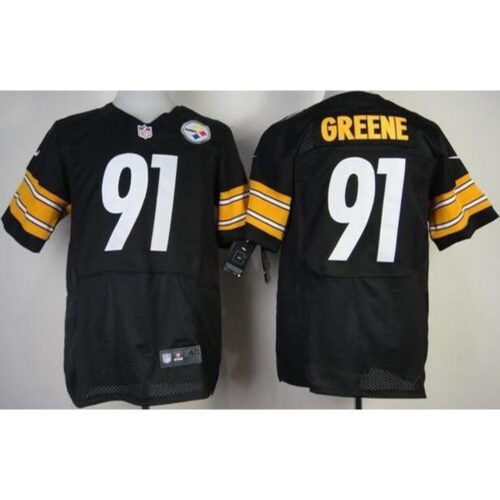 6861b3a5ee59d_1 Steelers #91 Kevin Greene Black Team Color Men's Stitched NFL Elite Jersey