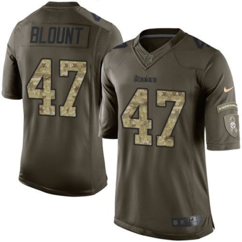 6861b3d9c27ed_1 Steelers #47 Mel Blount Green Men's Stitched NFL Limited Salute to Service Jersey
