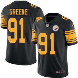 6861b4144717a_1 Steelers #91 Kevin Greene Black Men's Stitched NFL Limited Rush Jersey