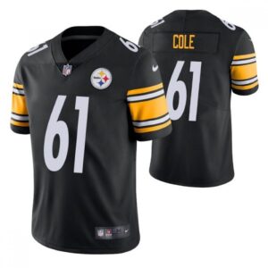 6861b41a203af_1 Men's Pittsburgh Steelers #61 Mason Cole Black Vapor Untouchable Limited Stitched Jersey