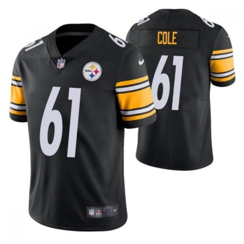 6861b41a203af_1 Men's Pittsburgh Steelers #61 Mason Cole Black Vapor Untouchable Limited Stitched Jersey
