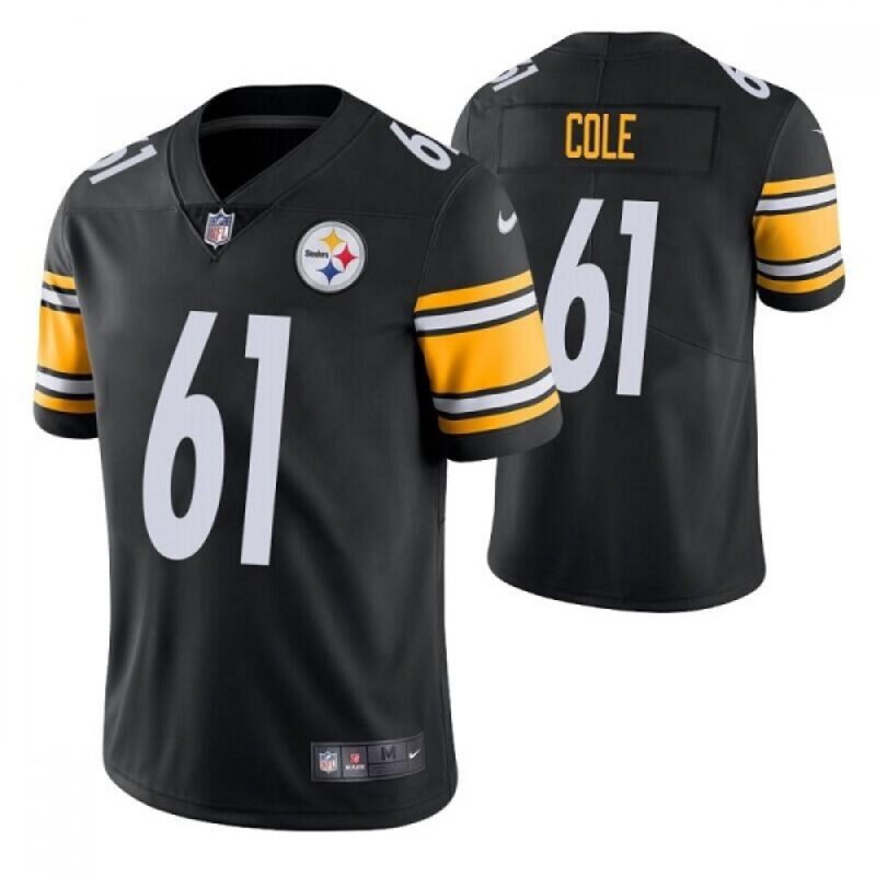 6861b41a203af_1 Men's Pittsburgh Steelers #61 Mason Cole Black Vapor Untouchable Limited Stitched Jersey