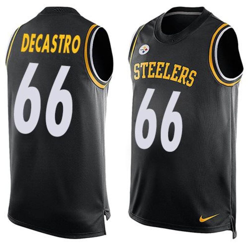 6861b426091a0_1 Steelers #66 David DeCastro Black Team Color Men's Stitched NFL Limited Tank Top Jersey