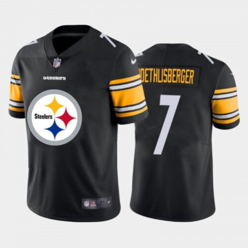 6861b42bc8931_1 Men's Pittsburgh Steelers #7 Ben Roethlisberger Black 2020 Team Big Logo Limited Stitched Jersey