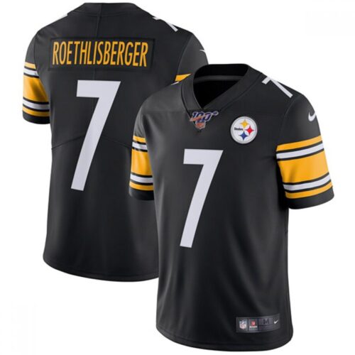 6861b431d5ef2_1 Men's Pittsburgh Steelers #7 Ben Roethlisberger Black 2019 100th Season Vapor Untouchable Limited Stitched NFL Jersey