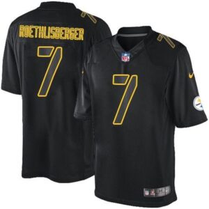 6861b43810f68_1 Steelers #7 Ben Roethlisberger Black Men's Stitched NFL Impact Limited Jersey