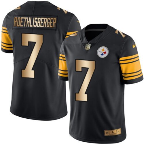6861b43b01a60_1 Steelers #7 Ben Roethlisberger Black Men's Stitched NFL Limited Gold Rush Jersey